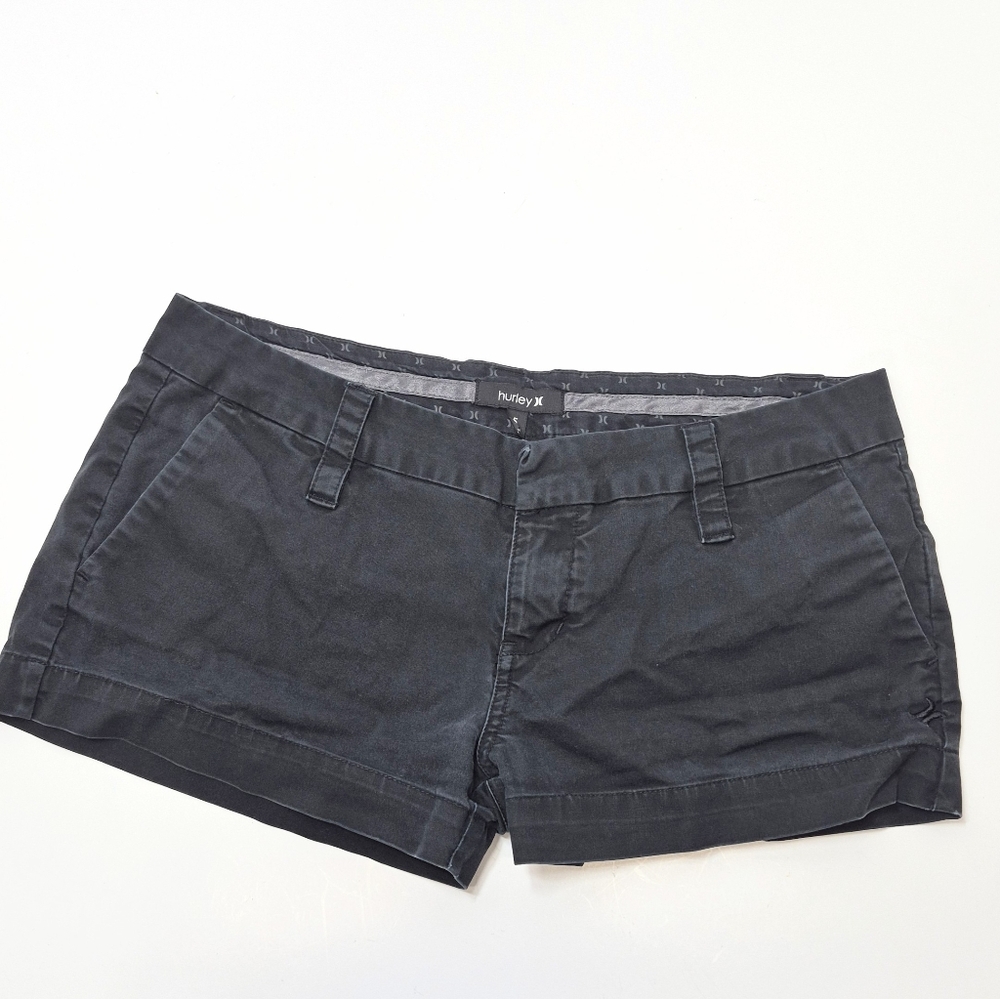Hurley Women's Black Casual Chino Shorts